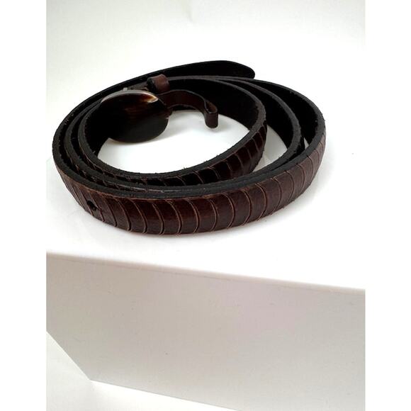 Brunello Cucinelli Brown Leather Genuine Horn Buckle 1\